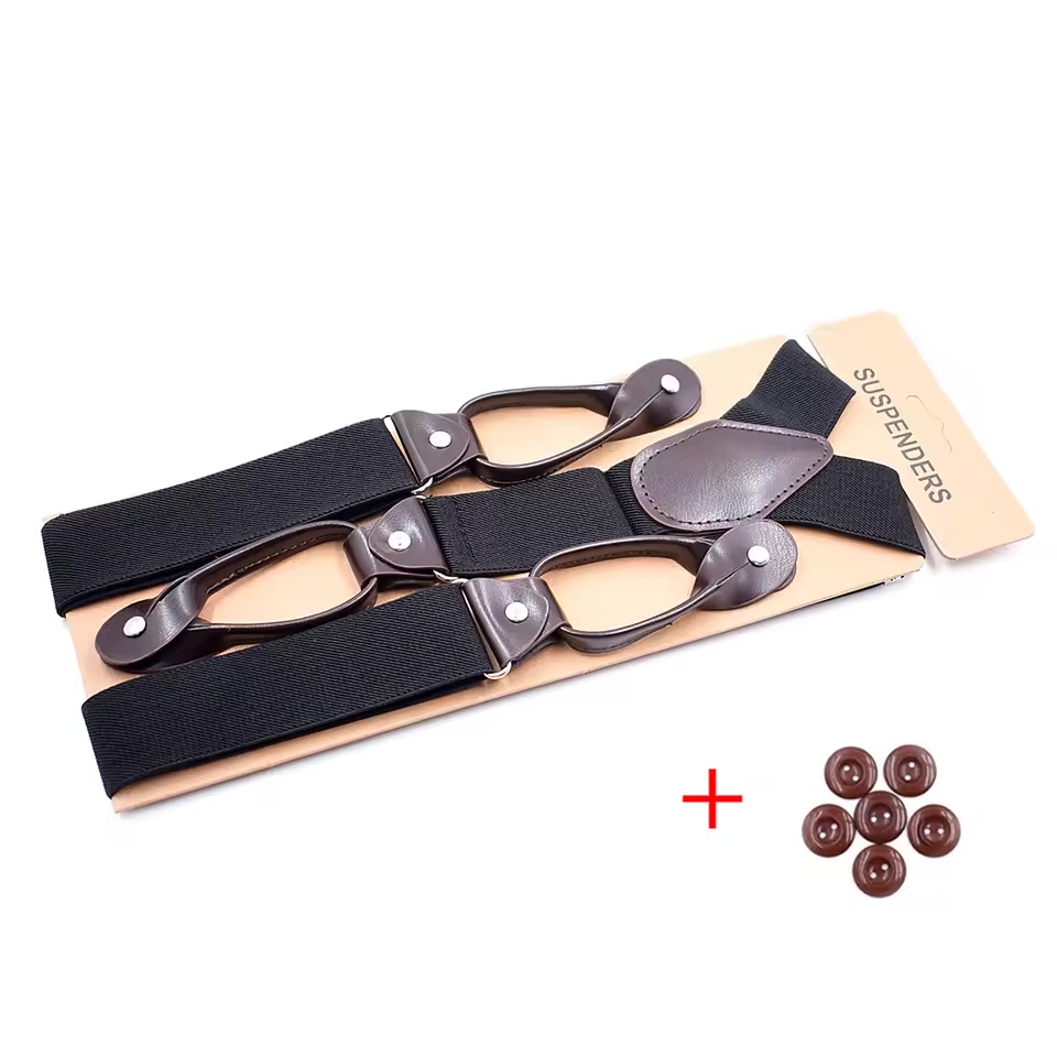 Tirantes Vintage Cuero Y-Back Unisex | Elegancia Clásica Foucault Valdivia