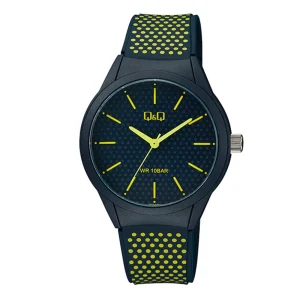 Reloj Hombre Q&Q VR28J035Y Azul 10 BAR | Deportivo Japonés Foucault Relojería Valdivia