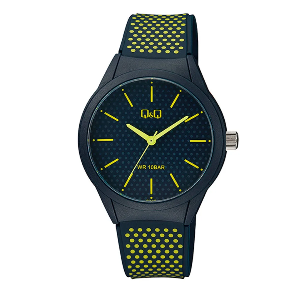 Reloj Hombre Q&Q VR28J035Y Azul 10 BAR | Deportivo Japonés Foucault Relojería Valdivia