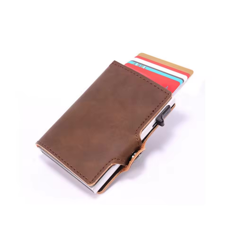 Tarjetero Pop-Up RFID con Clip Metálico | Cartera Minimalista Foucault Chile - Imagen 2