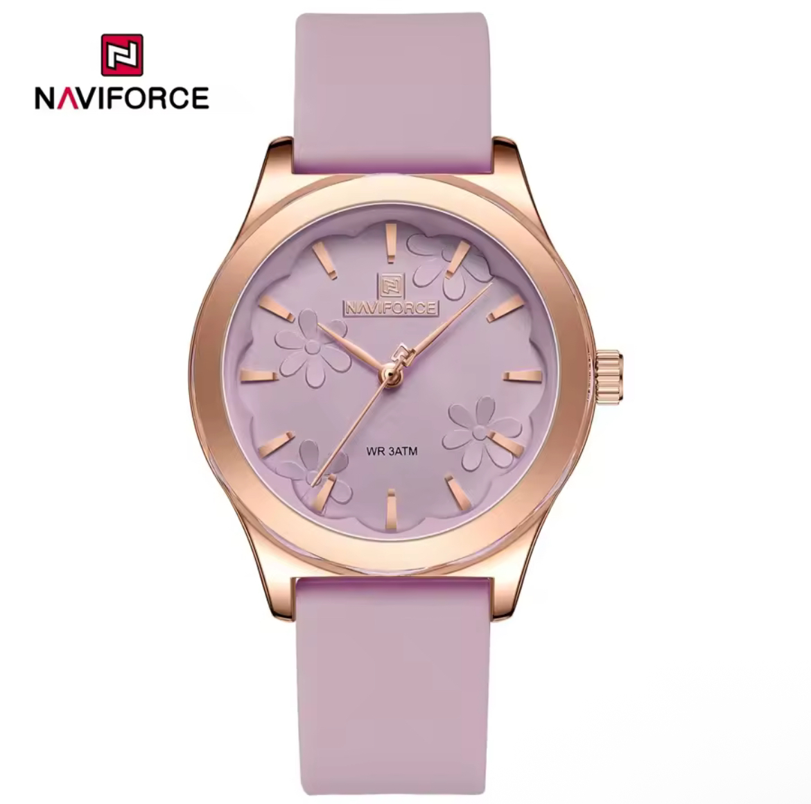 Reloj Mujer NAVIFORCE NF5051 Cuarzo Silicona | Estilo Deportivo Foucault Relojería Valdivia - Imagen 3