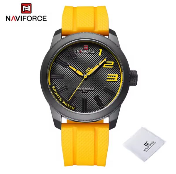 Reloj Hombre NAVIFORCE NF9202 Cuero y Goma Militar | Relojería Foucault Valdivia - Imagen 4