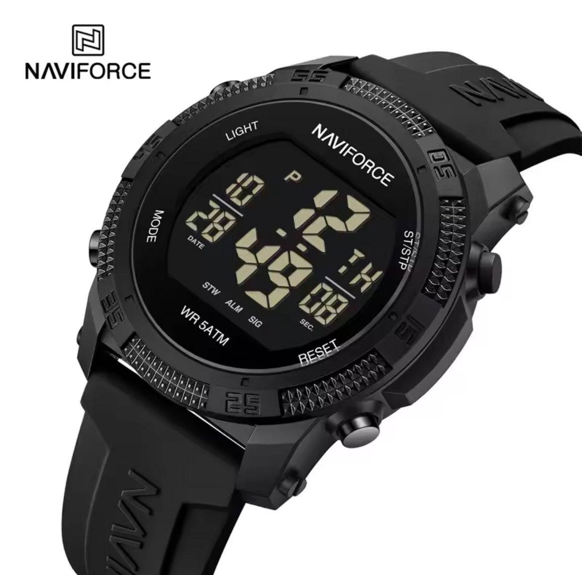 Reloj Hombre NAVIFORCE NF7104 Digital LCD | Deportivo y Resistente Foucault Relojería Valdivia