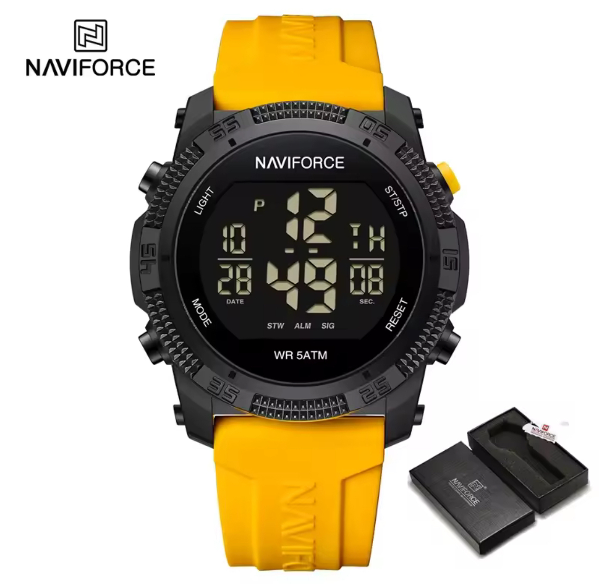 Reloj Hombre NAVIFORCE NF7104 Digital LCD | Deportivo y Resistente Foucault Relojería Valdivia - Imagen 8