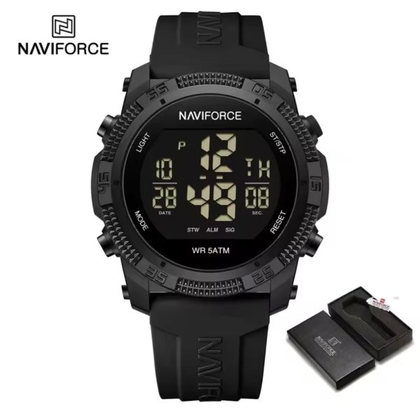 Reloj Hombre NAVIFORCE NF7104 Digital LCD | Deportivo y Resistente Foucault Relojería Valdivia - Imagen 3