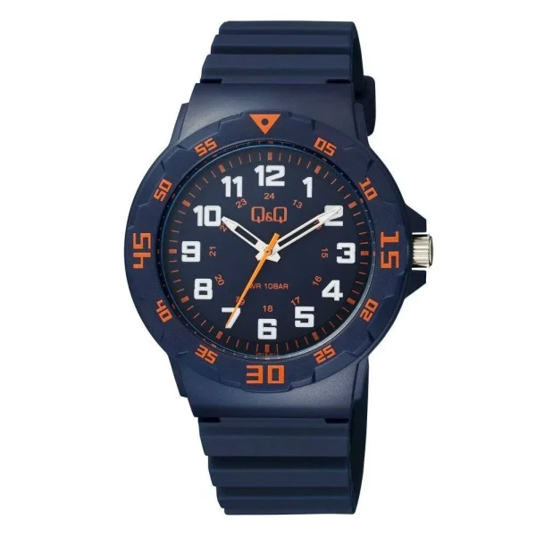 Reloj Hombre Q&Q VR18J012Y Azul 10 BAR | Deportivo y Ligero Foucault Relojería Valdivia