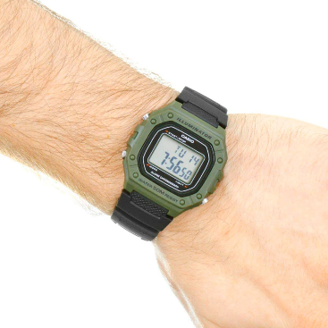 Reloj Casio W-218H-3AVDF Verde | Deportivo Vintage Foucault Relojería Valdivia - Imagen 2