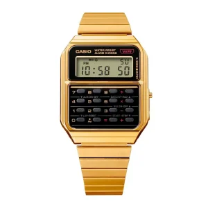 Reloj Casio CA-500WEG-1A Dorado | Calculadora Vintage Foucault Relojería Valdivia