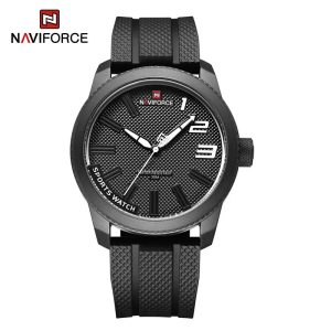Reloj Hombre NAVIFORCE NF9202 Cuero y Goma Militar | Relojería Foucault Valdivia