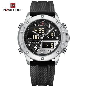 Reloj Hombre NAVIFORCE NF9221 Dual Display | Digital Militar LED Transparente – Foucault Chile