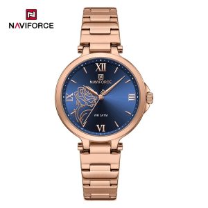 Reloj Mujer NAVIFORCE NF5060 Acero Inoxidable | Cuarzo Elegante Resistente al Agua – Foucault Chile