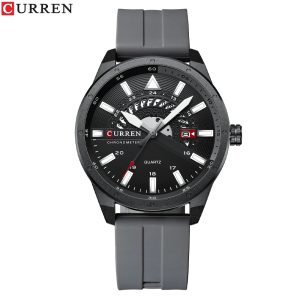 Reloj Hombre CURREN CR8421 Cuero | Cuarzo Militar Casual 3ATM – Foucault Chile