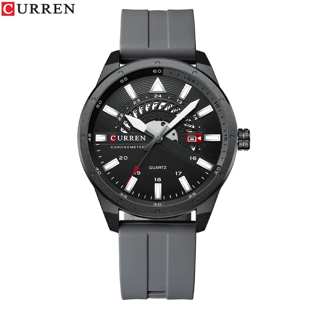 Reloj Hombre CURREN CR8421 Cuero | Cuarzo Militar Casual 3ATM – Foucault Chile