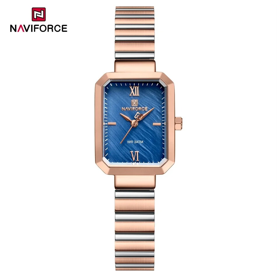 Reloj Mujer NAVIFORCE NF5050 Clásico Acero | Cuarzo Elegante Impermeable – Foucault Chile - Imagen 2