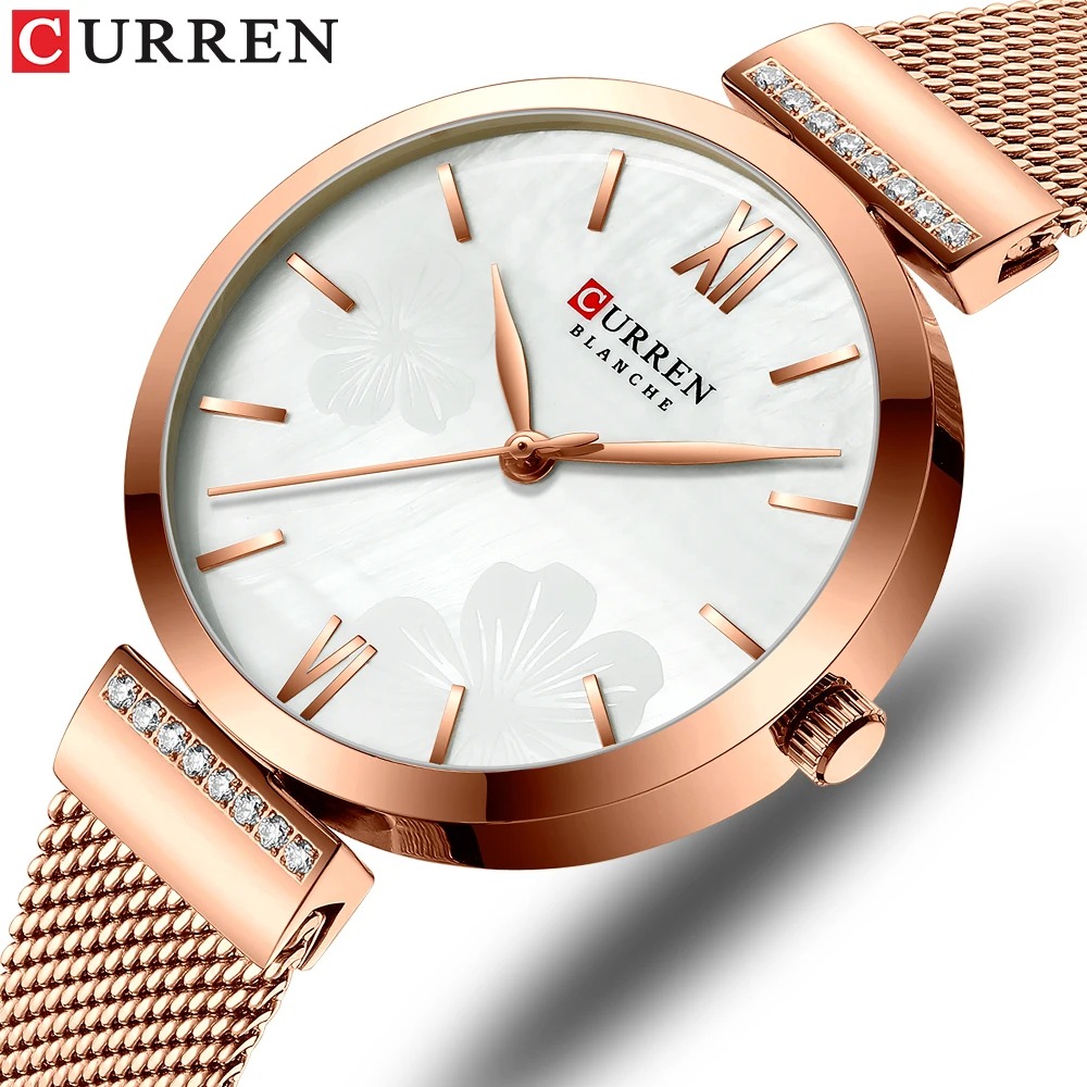 Reloj Mujer CURREN 9067 Acero Inoxidable | Cuarzo Elegante y Moderno – Foucault Chile