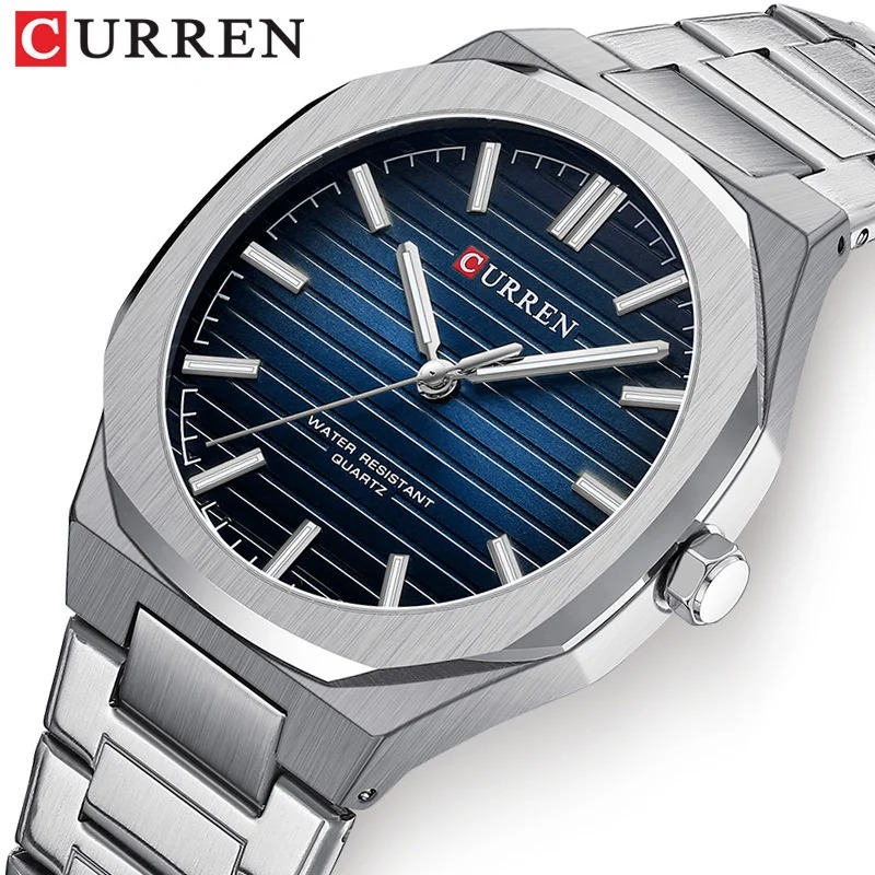 Reloj Hombre CURREN 8456 Acero Inoxidable | Cuarzo Elegante 3ATM – Foucault Chile