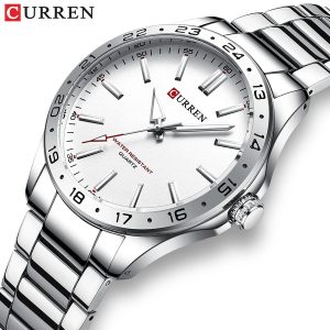 Reloj Hombre CURREN 8452 Acero Inoxidable | Cuarzo Minimal Elegante – Foucault Chile